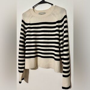 Everlane Cashmere Black and White Striped Sweater